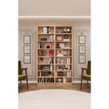 ASRA TREND Safir Meşe K-10 Modern Kitaplık ve Ofis Raf Ünitesi%100 MDFLAM