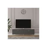 Asratrend Asra Trend MDF Koyu Gri TV Ünitesi - 160 cm, Şık ve Modern Tasarım TV Sehpası, T-04