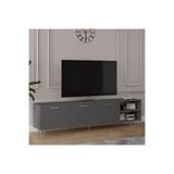 Asratrend Asra Trend MDF Koyu Gri TV Ünitesi - 200 cm, Şık ve Modern Tasarım TV Sehpası, T-21