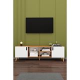 Asratrend Asra Trend MDF Petra/Beyaz TV Ünitesi - 180 cm, Şık ve Modern Tasarım TV Sehpası, T-11 Beyaz - Petra
