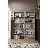asratrend Lüks 10 Raflı Ev Ofis Kitaplık %100 MDF Modern Dekoratif Kütüphane Kitaplık K003