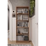 asratrend Lüks 5 Raflı Ev Ofis Kitaplık %100 MDF Modern Dekoratif Kütüphane Kitaplık K002