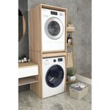 asratrend Lüks Çekmeceli Çamaşır Makinesi Dolabı %100 MDF Çamaşır Kurutma Banyo Dolabı BD05