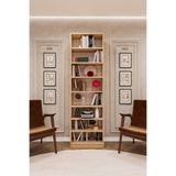 asratrend Lüks Meşe 8 Raflı Ayarlanabilir Ev Ofis Kitaplık %100 MDF Modern Kitaplık K02