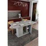 asratrend Modern Dolaplı 6 Kişilik Mutfak Yemek Masası %100 MDF Mutfak Yemek Odası Masası YM06