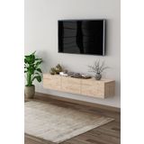 asratrend Modern Duvara Monte TV Ünitesi %100 MDF Kapaklı Televizyon Sehpası T-27