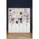 asratrend Modern Kapaklı Ayarlanabilir Raf Ev Ofis Kitaplık %100 MDF Dekoratif Kütüphane K50