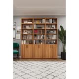 asratrend Modern Kapaklı Ayarlanabilir Raf Ev Ofis Kitaplık %100 MDF Dekoratif Kütüphane K54