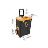 Asrın Plastik Super-Bag Çift Katlı Mobil Takım Çantası, Tekerlekli, 485x330x625mm