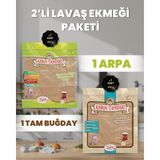 Asrın Tandırı 2'li Paket (1 Paket Ekşi Hamurlu Tam Buğday Lavaş Ekmeği - 1 Paket Ekşi Hamurlu Arpa Lavaş Ekmeği) - 2 Adet
