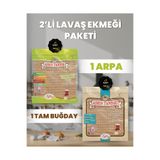 ASRIN TANDIRI 2'Lİ PAKET (1 Paket Ekşi Hamurlu Tam Buğday-Siyezli Lavaş - 1 Paket Ekşi Hamurlu Arpa Lavaş Ekmeği)