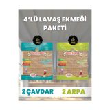 ASRIN TANDIRI 4'LÜ LAVAŞ PAKETİ (2 Paket Ekşi Hamurlu Çavdar+2 Paket Ekşi Hamurlu Arpa) 4X330Gr.