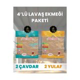 ASRIN TANDIRI 4'LÜ LAVAŞ PAKETİ (2 Paket Ekşi Hamurlu Çavdar+2 Paket Ekşi Hamurlu Yulaf ) 4X330Gr.