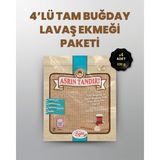 Asrın Tandırı 4'lü Paket- Ekşi Mayalı Tam Buğday Lavaş Tandır Ekmeği 4 Paket X 330 gr - 1 Adet