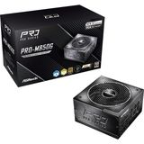Asrock Pro Serisi PRO-M850G Psu 850W 80PLUS ve Cybenetics Gold Çift Renkli 12V-2X6 Kablo ile Tam Modüler Atx3.1 ve Pcıe5.1 Hazır 10 Yıl Garanti