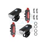Asroya 2 ADET Su Geçirmez Usb Şarj Led Bisiklet Scooter Ön Far Arka Işık Lambası Işık Seti Bisiklet Far