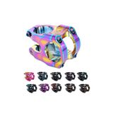 Asroya Wake Rainbow Oilslick Alüminyum Bisiklet Kısa Gidon Boğazı Bisiklet Yedek Parça 31,8mm