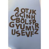 Assa Wood Eğitici Ahşap Harfler ile Dikiş ve Harf Öğrenme Seti (29 Adet)+1 Adet Ip Hediyemizdir - Kahverengi