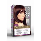 asse Adventure Set Saç Boyası, Kalıcı ve Canlı Renkler 1+1 İki Kullanım (No:6.43 Koyu Kumral Bakır Dore)