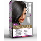 Asse Adventure Set Saç Boyası, Kalıcı ve Canlı Renkler 1+1 İki Kullanım Seti (No:4.0 Kestane)