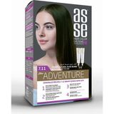 Asse Adventure Set Saç Boyası, Kalıcı ve Canlı Renkler 1+1 İki Kullanım Seti (No:7.11 Orta Doğal Zeytin Sarı)