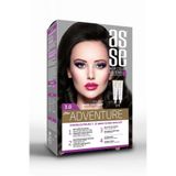 asse Adventure Set Saç Boyası, Kalıcı ve Canlı Renkler, 1+1 ikili Kullanım Seti (NO:3.0 KOYU KESTANE)