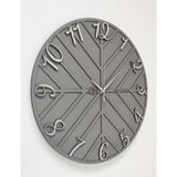 Asse Endless Line Dekoratif Duvar Saati Sessiz Mekanizma 50 x 50 cm Antrasit & Gümüş - Antrasit - Gümüş
