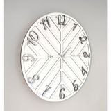Asse Endless Line Dekoratif Duvar Saati Sessiz Mekanizma 50 x 50 cm Beyaz & Gümüş - Beyaz - Gümüş