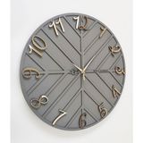 Asse Endless Line Dekoratif Duvar Saati Sessiz Mekanizma 50 x 50cm Antrasit & Gold - Antrasit - Gold