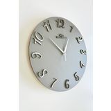 aSSe Tasarım Dekoratif Aynalı Plexiglass Türkçe Rakam Duvar Saati Sessiz Mekanizma 37x.37cm ( Antrasit-Gümüş )