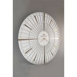 Asse Tasarım Long Line Dekoratif Duvar Saati Beyaz & Gold 37X37cm Sessiz Mekanizma