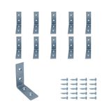 Asseds Store 10 Ad. L Demir Gönye Köşebent 16X45X45MM - Mobilya Dolap Eşya Duvara Sabitleme Aparatı - Raf Masa Çekmece Kitaplık Köşe Sabitleme Birleştirme Bağlantı Demiri - Option-1 - 0 - Siyah - 1 Adet