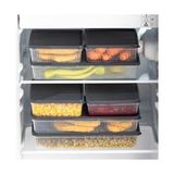 Asseds Store 1169 8li Buzdolabı Organizer Mikrodalga ve Derin Dondurucuya Uygun Buzluk Bakliyat Saklama Kabı - - 0 Siyah - Option-1