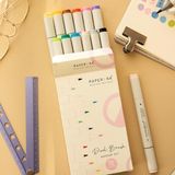 Asseds Store 12’li Çift Uçlu Alkol Bazlı Marker Kalem Seti – Brush + Chisel - -- - Option-1