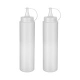 Asseds Store 2 Adet Sos Şişesi 700 ml Plastik Yağlık Sirkelik Ketçap Mayonez Sızdırmaz Sosluk Yağdanlık - Option-1