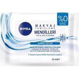 Asseds Store 3'ü 1 Arada Canlandırıcı Makyaj Temizleme Mendilleri (25 Adet), Normal ve Karma Ciltler, Yüz ve Göz Için, Suya Dayanıklı Maskara ve Makyaj Temizleme