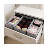Asseds Store 4 Adet Tek Boy Katlanabilir Çekmece Organizer Seti | Dolap Içi Saklama Kutusu | Iç Giyim, Çorap ve Aksesuar Düzenleyici | Telli Dik Duruş Sağlayan Kumaş Dolap Düzenleyici 30X15X12.5CM - 001-Renkli - Option-1