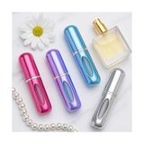 Asseds Store 5ml Metal Taşınabilir Parfüm Şişesi, Doldurulabilir Seyahat Parfüm Atomizeri, Alüminyum Gövdeli Kolonya Dispenseri, Sızdırmaz Mini Cep Boyu Sprey Şişesi, Uçak Kabin Uyumlu Unisex (Siyah) - Option-1