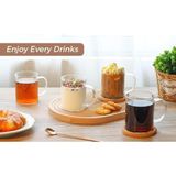 Asseds Store 6'lı Borosilikat Cam Kupa – Dayanıklı Termisil Çay ve Kahve Bardağı Seti, Şeffaf Cam Kupa, Soğuk Içecekler Için Dayanıklı Bardak Takımı (6 Adet) - Option-1 - 0 - Siyah