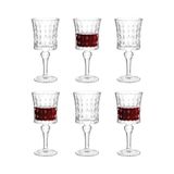 Asseds Store 6'lı Kristal Kahve Yanı Seti - 200 ml Zarif Desenli Bardak, Su ve Şerbet Kadehi, Davet ve Günlük Kullanım Için Şık Tasarım