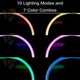 Asseds Store 80X30CM Büyük Boy Xxl Resimli Desenli Mousepad Rgb LED Işıklı Gaming Gamer Oyuncu Mouse Pad (Frekans) - Option-1 - 001-Renkli