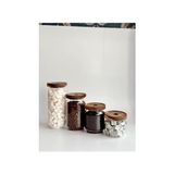 Asseds Store Ahşap Kapaklı Cam Saklama Kabı 700 ml CAM0316 - 000-Siyah - 1 Adet - Option-1