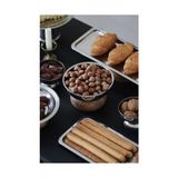 Asseds Store & Ahşap Tabanlı Metal Yüksek Çerez Dekorasyon Sunum Tabak Stand - Kestane Akaju - Option-1