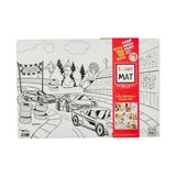 Asseds Store Akademi Çocuk Mat 2'li Set 1 (Köpekler, Yarış Arabaları) - 1BW-Beyaz - 0,60 x 19 x 29 cm