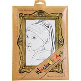 Asseds Store Akademi Çocuk Mat Washable Art Johannes Vermeer With A Pearl Earring - 1BW-Beyaz - 0,60 x 19 x 29 cm