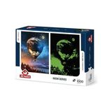 Asseds Store Ay'a Yolculuk 1000 Parça Neon Puzzle - 01-Mavi