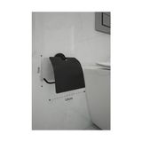 Asseds Store Banyo Siyah Kapaklı Tuvalet Kağıtlığı Tuvalet Kağıdı Askısı - Delmeye Son Ister Yapıştır Ister Montajla - 0-Kahverengi - Option-1