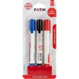 Asseds Store Beyaz Tahta Kalemi 3'lü Set + 1 Silgi Hediyeli - Option-1