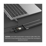 Asseds Store Bix BX05HD Aluminyum Kasa Type-C 3.1 Gen2 To Pcıe Nvme M.2 SSD Disk Kutusu 2230 /2242 / 2260 / 2280 Ssd'ler ile Uyumlu - 1BW-Beyaz