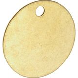 Asseds Store Brady 23211 5 cm Çap B-907 Pirinç Yuvarlak Boş Pirinç Valf Etiketleri (25'li Paket) - 0 - Siyah - Option-1